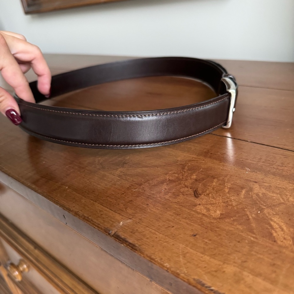 Ermenegildo Zegna Brown Leather Belt - Picture 6 of 9